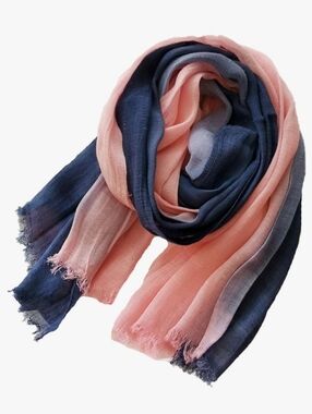 Lightweight Ombre Scarf ▪︎ Pink/Navy ▪︎ OS